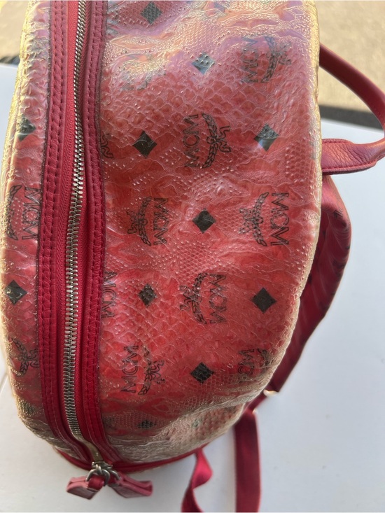 Rare MCM by Phenomenon Red Visetos Monogram Rain Cover Backpack Stark Streetwear main image 12